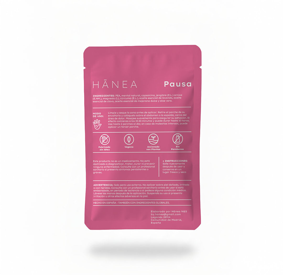 Pausa - Parche para confort durante el ciclo